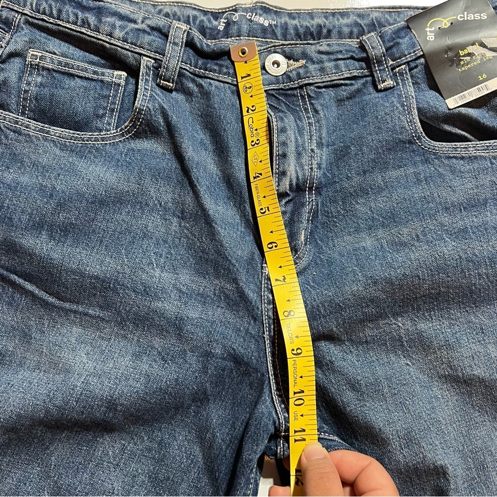 NWT Art Class Girl's Blue Barrel Jeans- Size 16 - Picture 9 of 11